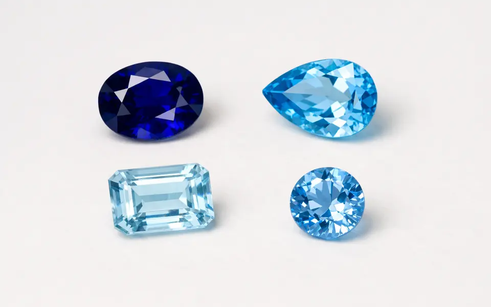 Blue Gemstones: Sapphire, Topaz, Aquamarine, and Lookalikes visual support
