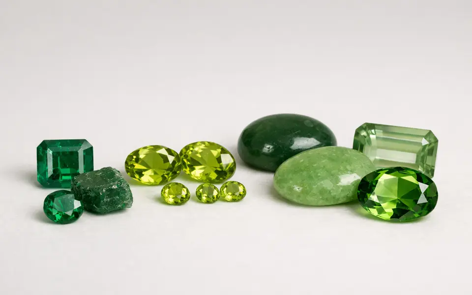 Green Gemstones: Emerald, Peridot, Jade, and Lookalikes visual support