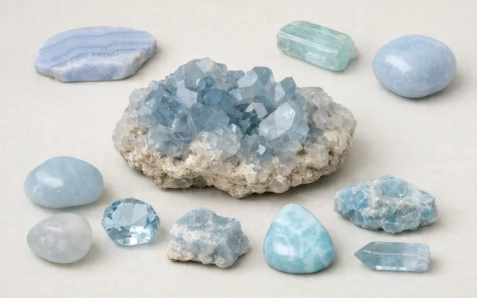 Light Blue Crystal Identification: Photo Clues and Common Matches visual checklist